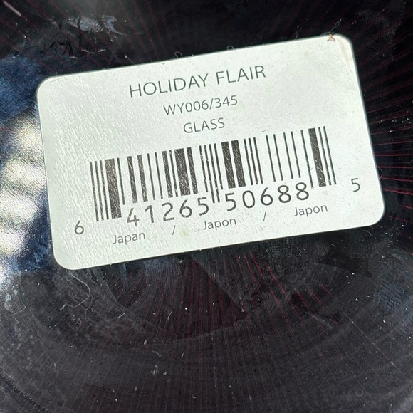 Celebrations by Mikasa “Holiday Flare”.  Cranberry Red Glass Divider Dish. - Picture 6 of 8